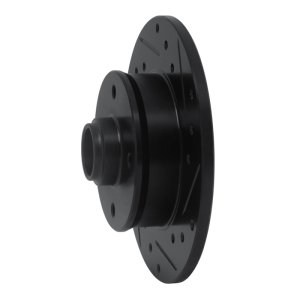 Volkswagen Golf Brake Rotor (1) - Rear Right - R1 Concepts - Drilled & Slotted - Black - `85-`02